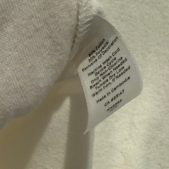 Talbots Cream Long Sleeve Mandarin Collar Top - Picture 6 of 6